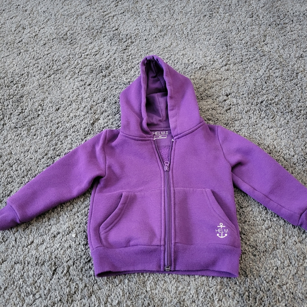 HELM 3T Purple Zip Up Hoodie